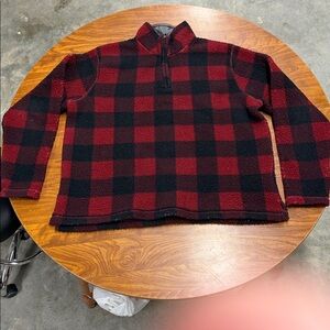 Wrangler Wooly Fleece Red and Black Plaid Jacket